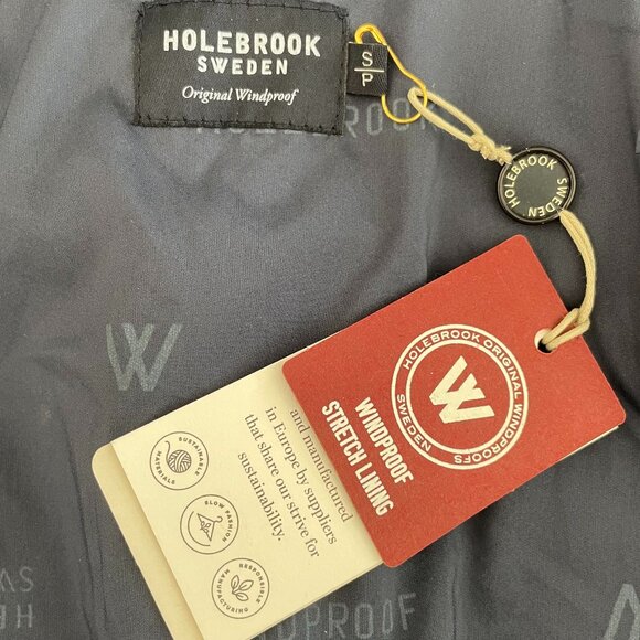 Holebrook Sweden Josefina Original Windproof Double Breasted Knit Jacket Navy S - Picture 11 of 16